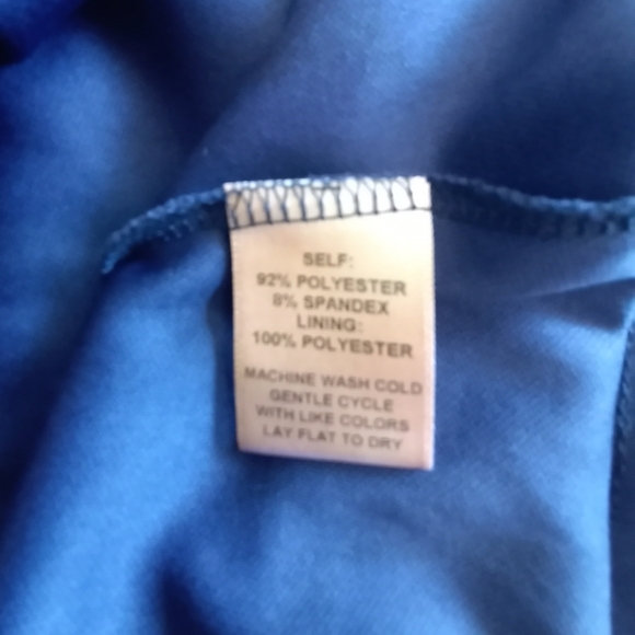 Kiyonna Draped Ruched Adjustable Sleeve Midi Dress Nautical Casual Navy Blue 3X - Picture 6 of 6